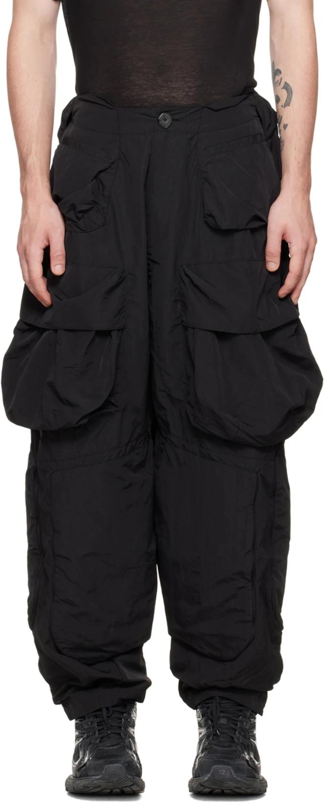 Black Switchable Cargo Pants by ARCHIVAL REINVENT
