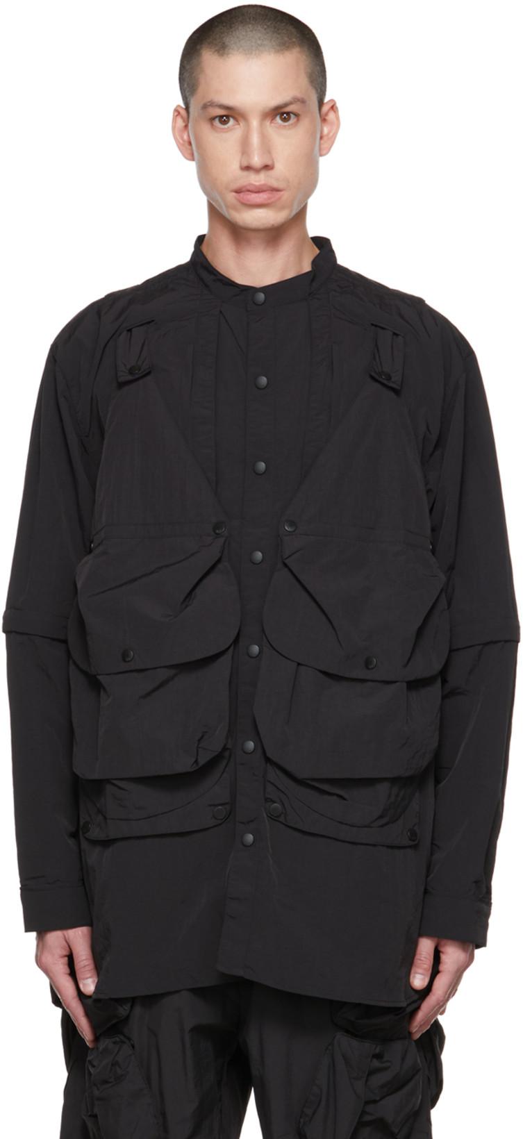 Black 'Vest Shirt' 1.0 Jacket by ARCHIVAL REINVENT