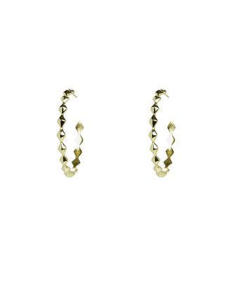 Pyramid-Stacked Hoop Earrings by ARGENTO VIVO