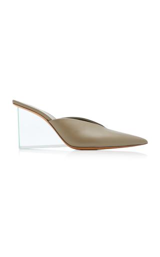 Glass Works Leather, Lucite Mules by ARIELLE BARON