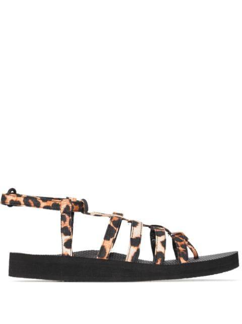 leopard-print caged sandals by ARIZONA LOVE