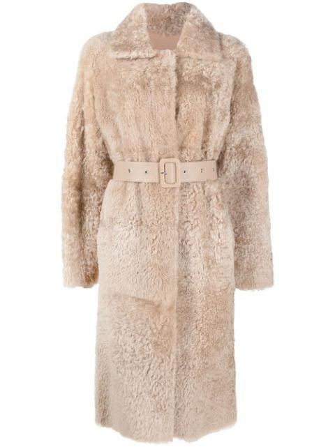 belted shearling coat by ARMA | jellibeans