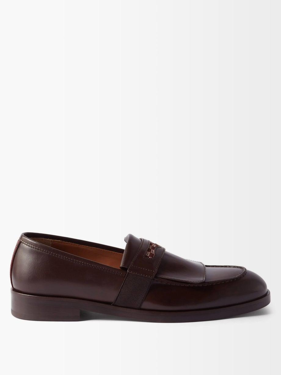 Bissau woven-panel leather loafers by ARMANDO CABRAL