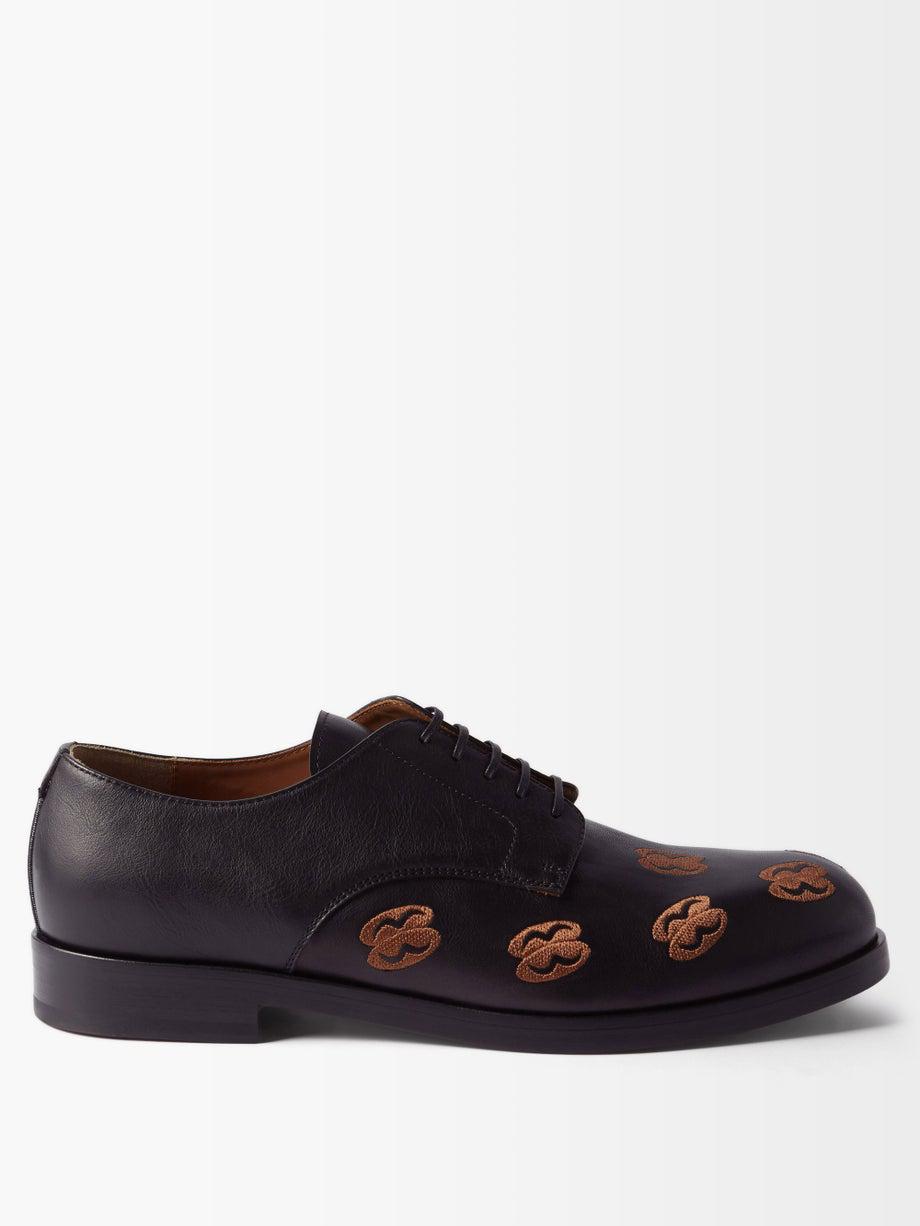 Oba embroidered leather Derby shoes by ARMANDO CABRAL