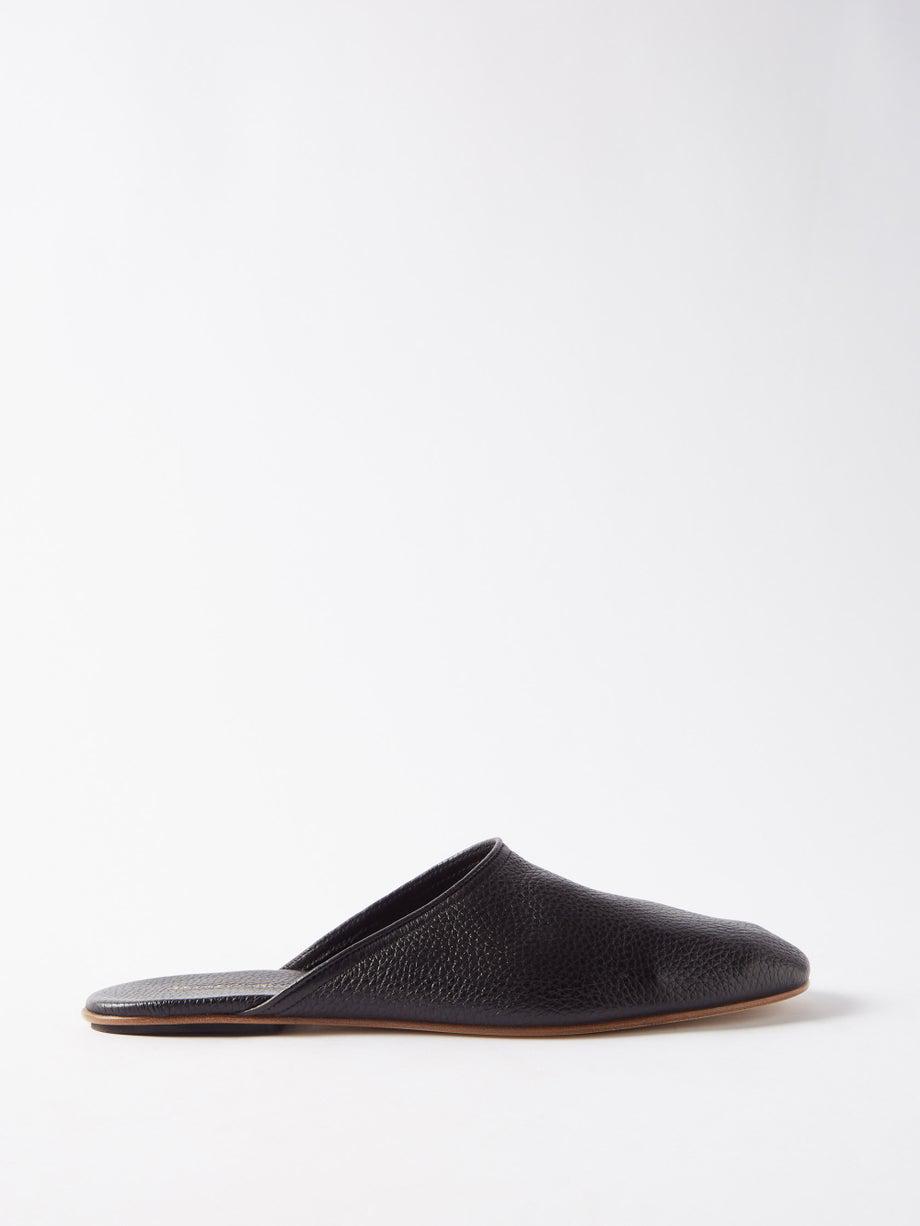 Quebo grained-leather slippers by ARMANDO CABRAL