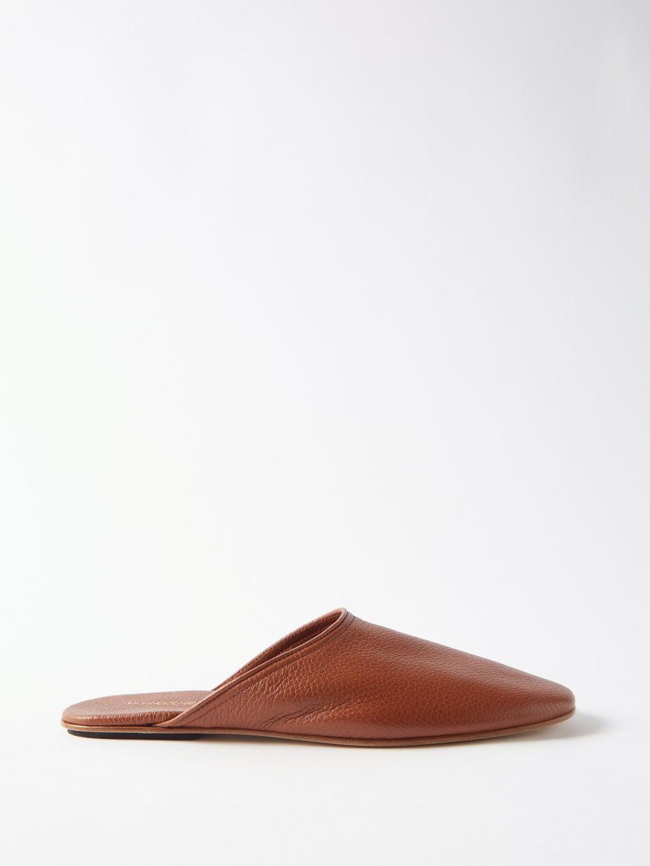 Quebo grained-leather slippers by ARMANDO CABRAL