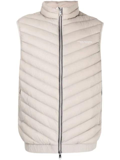 quilted zipped gilet by ARMANI EXCHANGE