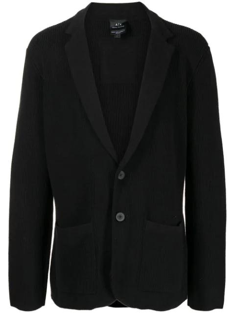 single-breasted fitted blazer by ARMANI EXCHANGE