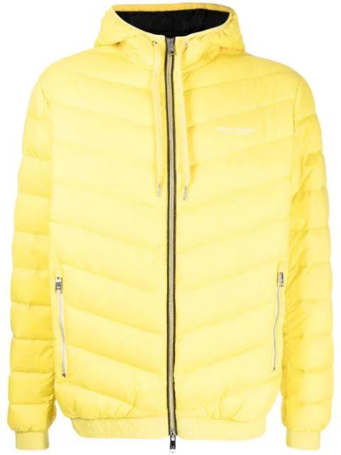 zip-up hoodied padded jacket by ARMANI EXCHANGE