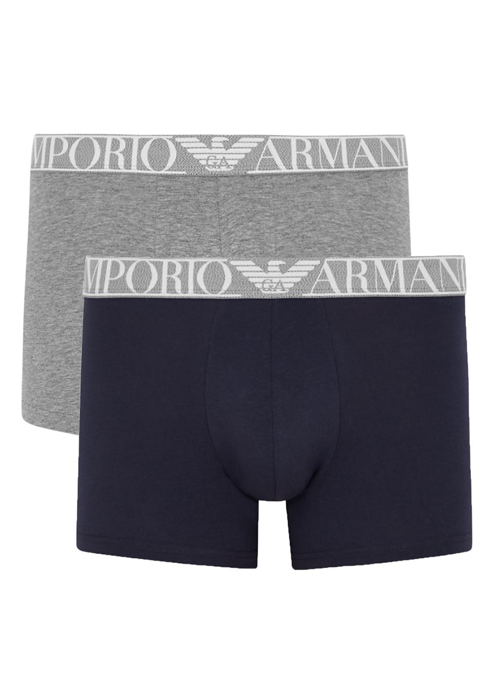 Stretch-cotton boxer trunks - set of two by ARMANI