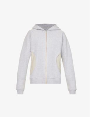 Prjon panelled relaxed-fit cotton-knit hoody by ARNAR MAR JONSSON