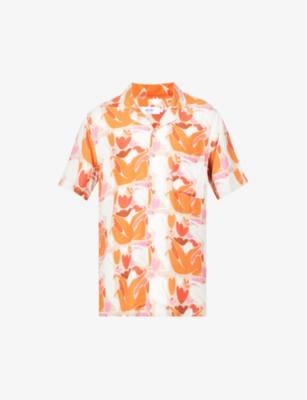 Summer Joy graphic-print relaxed-fit woven shirt by ARRELS BARCELONA