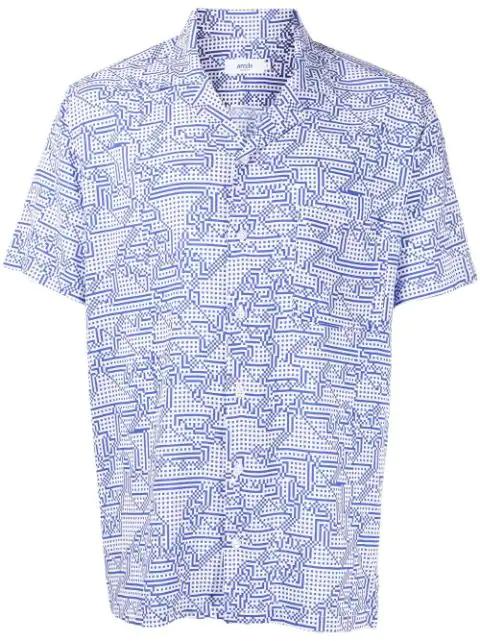 geometric-print camp collar shirt by ARRELS BARCELONA