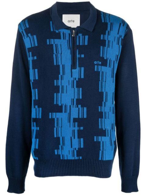 half zip knitted jumper by ARTE