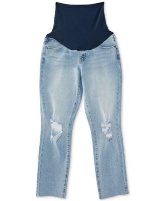 Rene Destructed Straight-Leg Maternity Jeans by ARTICLES OF SOCIETY