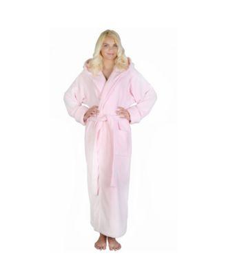 Women's Ankle Length Hooded, Low Twist, Soft Turkish Cotton Bathrobe by ARUS