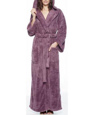 Women's Hooded Full Ankle Length Fleece Bathrobe, Large by ARUS