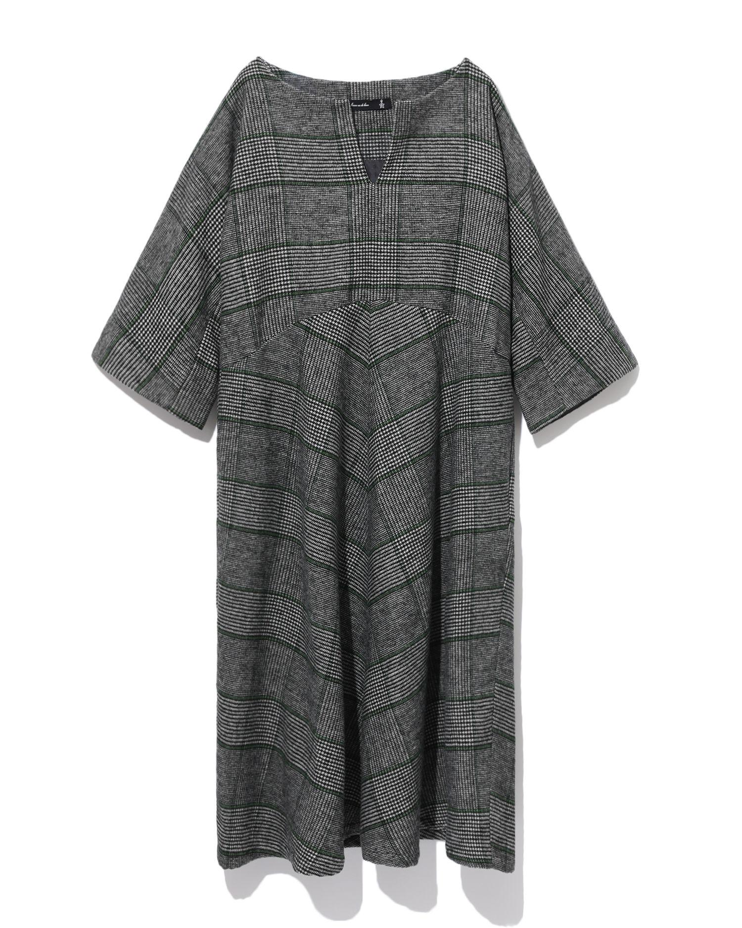 Plaid wool-blend dress by AS KNOW AS