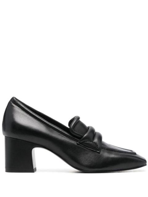 square toe leather pumps by ASH