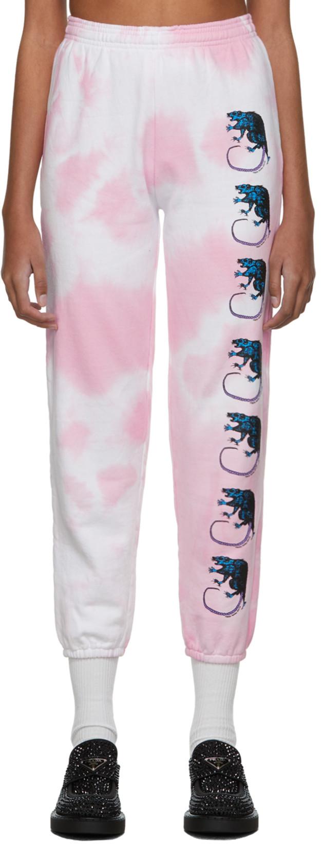 Pink Tie-Dye Rat Lounge Pants by ASHLEY WILLIAMS