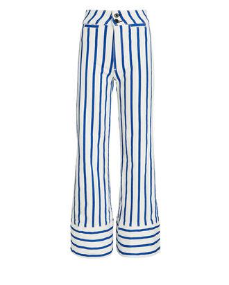 Brighton Striped High-Rise Wide-Leg Jeans by ASKK NY