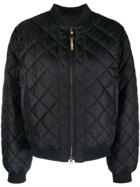 quilted-finish zipped-up bomber jacket by ASPESI