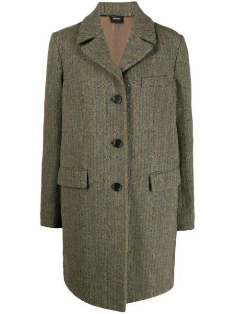 single-breasted wool coat by ASPESI