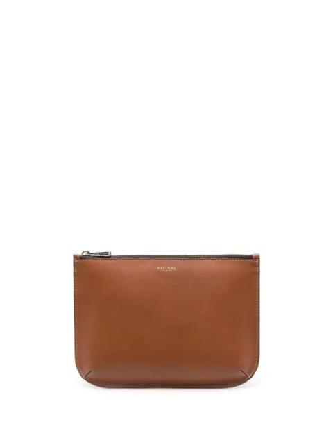 Ella leather clutch bag by ASPINAL OF LONDON