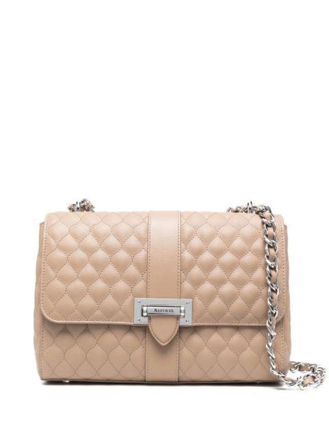 Lottie quilted leather crossbody bag by ASPINAL OF LONDON