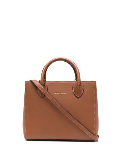 mini Madison smooth tote bag by ASPINAL OF LONDON