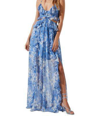 Women's Palace Floral-Print Ruffled Maxi Dress by ASTR THE LABEL