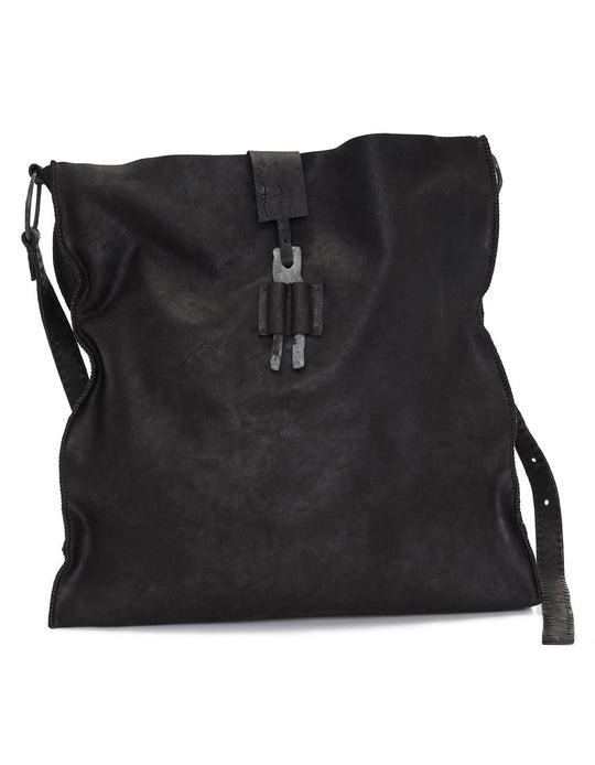 Oversized Matte Black Culatta Leather Shoulder Bag by ATELIER SKN