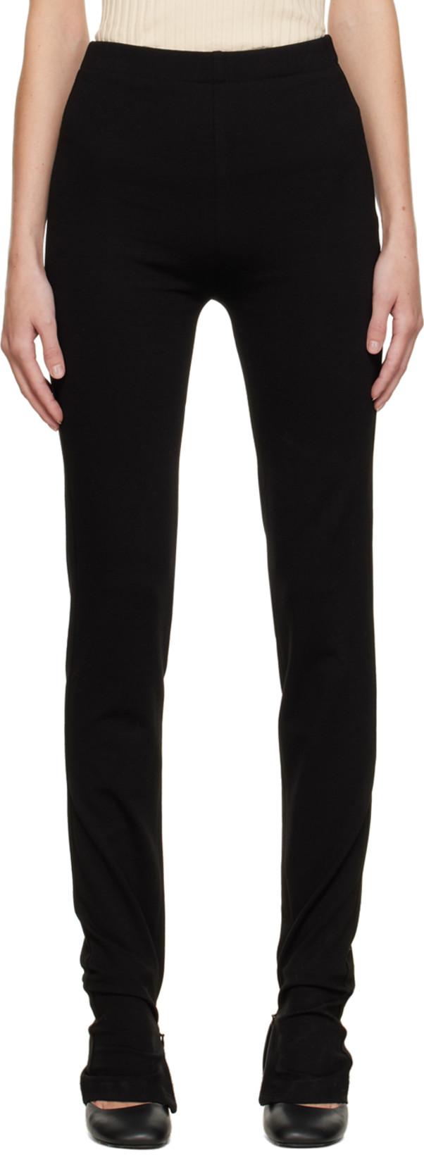 Black Vented Cuff Trousers by ATLEIN