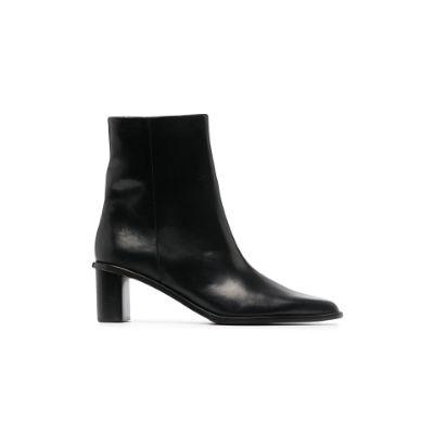 Black Torina 70 Leather Ankle Boots by ATP ATELIER