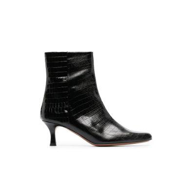 black Perugia 55 leather ankle boots by ATP ATELIER