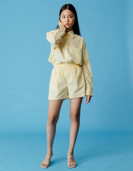 Buttoned Down Cotton Shirt Pale Yellow by ATSTHELABEL