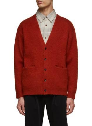 SLIT POCKETS DOUBLE FACE KNIT CARDIGAN by ATTACHMENT
