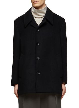 Wool Blend Oversized Single-Breasted Caban Coat by ATTACHMENT