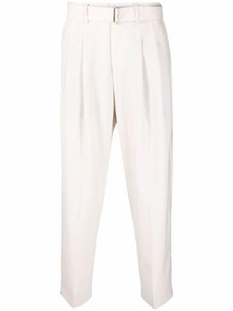 belted wide-leg trousers by ATTACHMENT