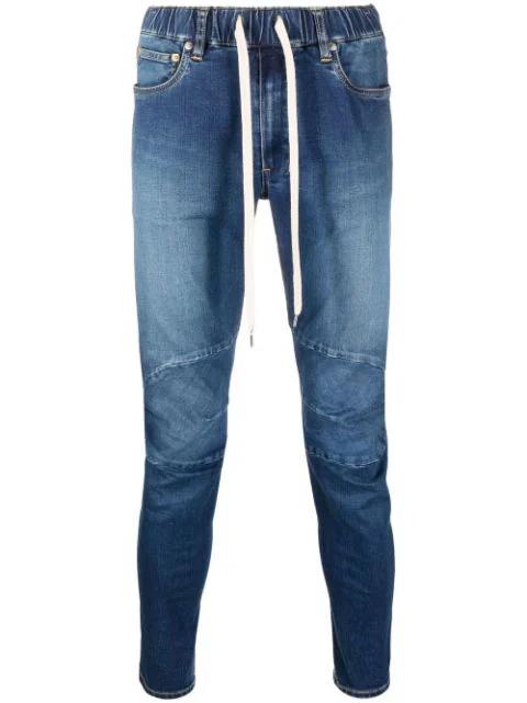 drawstring-waist  skinny jeans by ATTACHMENT