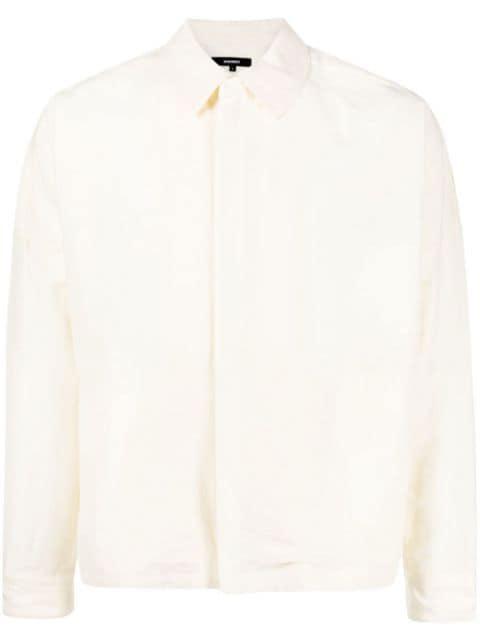 zip-up long-sleeved shirt by ATTACHMENT