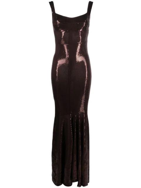 sequin-embellished evening gown by ATU BODY COUTURE