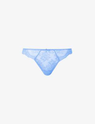 Danse des Sens bow-embellished stretch-lace tanga briefs by AUBADE
