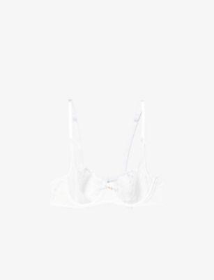 Fleur de Tattoo embroidered stretch-woven half-cup bra by AUBADE