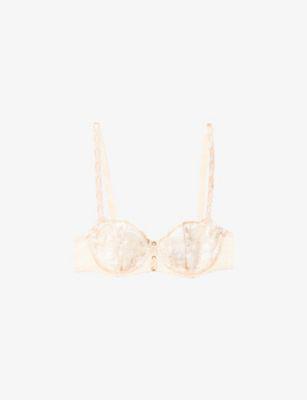 Melodie D'ete embroidered stretch-lace half-cup bra by AUBADE