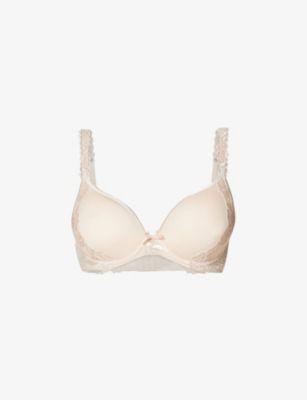 Softessence floral-embroidered stretch-mesh spacer bra by AUBADE