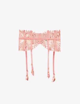 Waistcincher Illusion floral-embroidered stretch-woven suspender by AUBADE