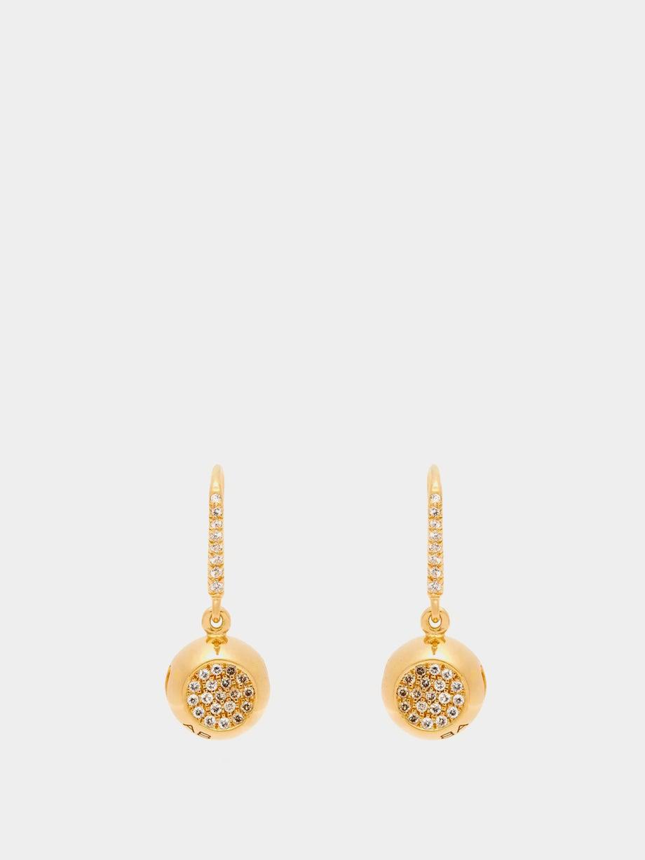 18kt gold & diamond earrings by AURELIE BIDERMANN FINE JEWELLERY
