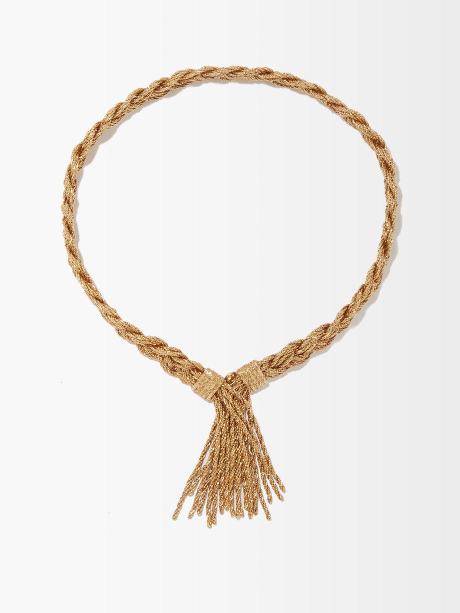 Miki tasselled braided-mesh necklace by AURELIE BIDERMANN