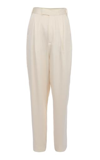 High-Rise Tailored Silk Pants by AUTEUR